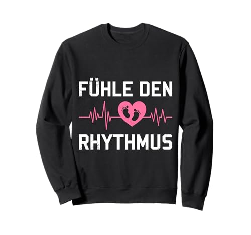 Werdende Mutter FÜHLE DEN RHYTHMUS Lustig Bald Mama Sweatshirt von Bald Mama Shirt Werdende Mutter Tag Baby Kommt