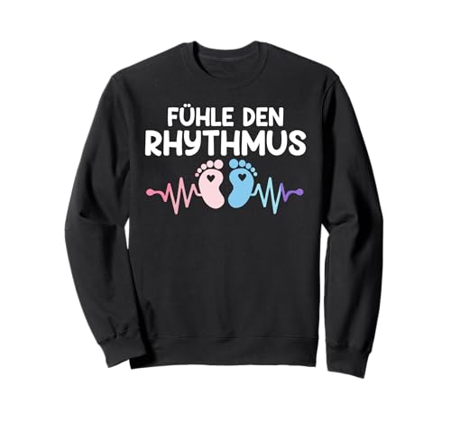 Werdende Mutter FÜHLE DEN RHYTHMUS Lustig Bald Mama Sweatshirt von Bald Mama Shirt Werdende Mutter Tag Baby Kommt