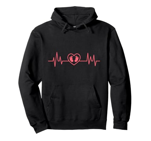 Werdende Mutter HERZKLOPFEN BABY KOMMT Lustig BALD MAMA Pullover Hoodie von Bald Mama Shirt Werdende Mutter Tag Baby Kommt