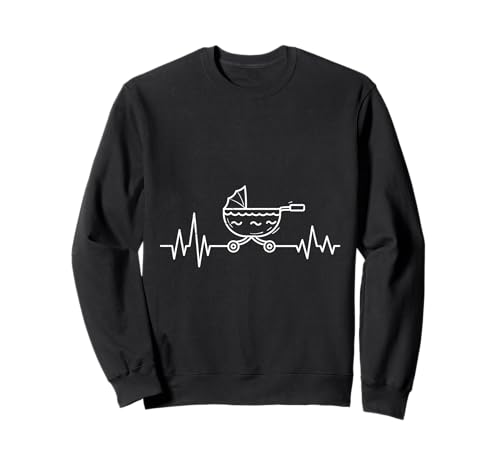 Werdende Mutter HERZKLOPFEN BABY KOMMT Lustig BALD MAMA Sweatshirt von Bald Mama Shirt Werdende Mutter Tag Baby Kommt