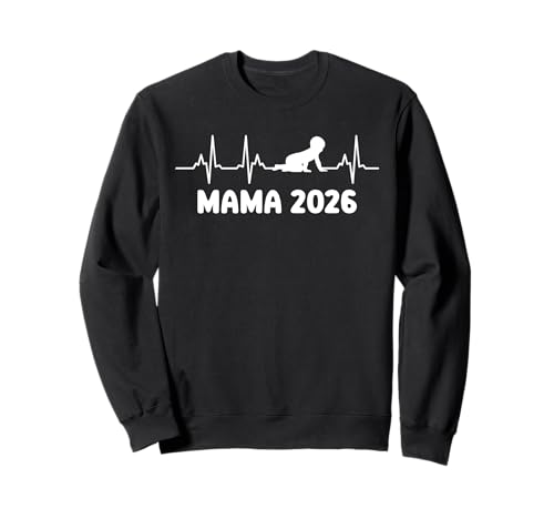 Werdende Mutter MAMA 2026 Lustiges Zukünftige Mutter Sweatshirt von Bald Mama Shirt Werdende Mutter Tag Baby Kommt