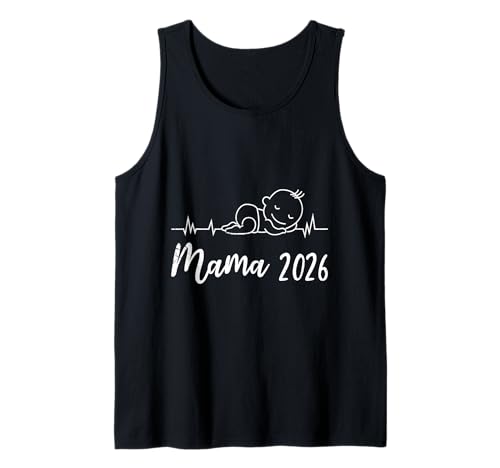 Werdende Mutter Mama 2026 Lustiges Bald Mama Tank Top von Bald Mama Shirt Werdende Mutter Tag Baby Kommt