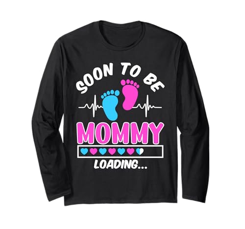 Werdende Mutter Soon to BE Mommy Loading Bald Mama Langarmshirt von Bald Mama Shirt Werdende Mutter Tag Baby Kommt