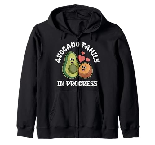 Zukünftige Mutter AVOCADO FAMILY IN PROGRESS Bald Mama Kapuzenjacke von Bald Mama Shirt Werdende Mutter Tag Baby Kommt