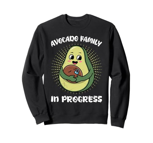 Zukünftige Mutter AVOCADO FAMILY IN PROGRESS Bald Mama Sweatshirt Zukünftige Mutter AVOCADO FAMILY IN PROGRESS Bald Mama Sweatshirt von Bald Mama Shirt Werdende Mutter Tag Baby Kommt