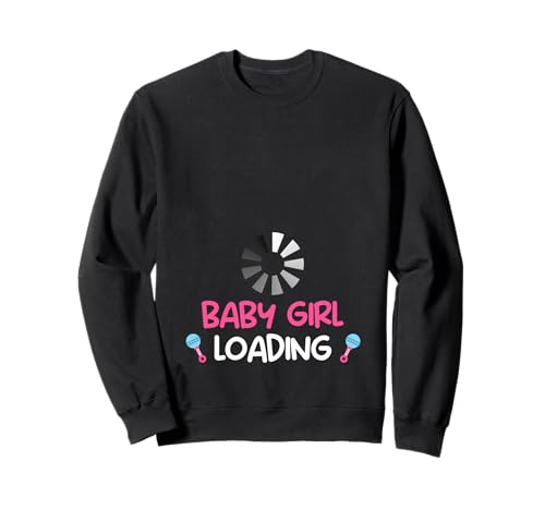 Zukünftige Mutter BABY GIRL LOADING Lustig Bald Mama Sweatshirt von Bald Mama Shirt Werdende Mutter Tag Baby Kommt