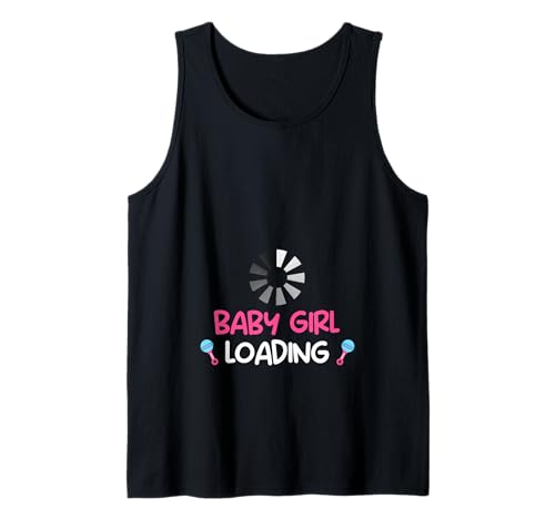 Zukünftige Mutter BABY GIRL LOADING Lustig Bald Mama Tank Top von Bald Mama Shirt Werdende Mutter Tag Baby Kommt