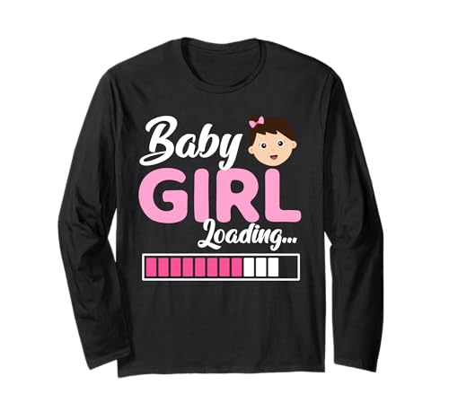 Zukünftige Mutter Baby Girl Loading Lustig Bald Mama Langarmshirt von Bald Mama Shirt Werdende Mutter Tag Baby Kommt