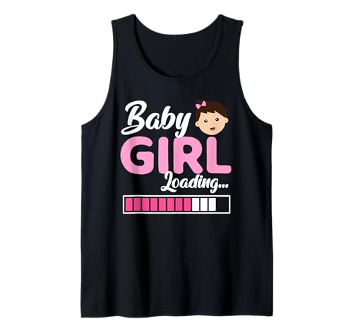 Zukünftige Mutter Baby Girl Loading Lustig Bald Mama Tank Top von Bald Mama Shirt Werdende Mutter Tag Baby Kommt