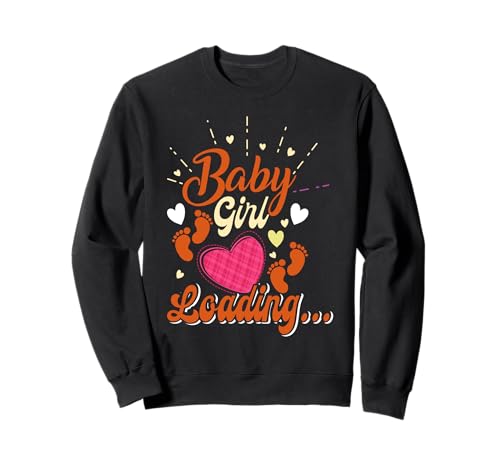 Zukünftige Mutter Baby Girl Loading Lustiges Schwangerschaft Sweatshirt von Bald Mama Shirt Werdende Mutter Tag Baby Kommt