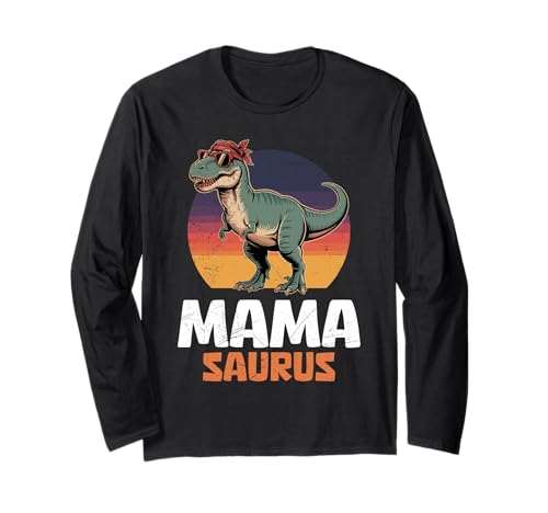 Zukünftige Mutter DINOSAURIER MUTTER Lustiges Bald Mama Langarmshirt von Bald Mama Shirt Werdende Mutter Tag Baby Kommt