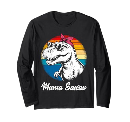 Zukünftige Mutter Dinosaurier Mutter Lustiges Bald Mama Langarmshirt von Bald Mama Shirt Werdende Mutter Tag Baby Kommt