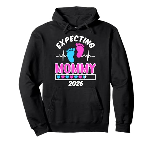 Zukünftige Mutter Expecting Mommy 2026 Lustig Mama Pullover Hoodie von Bald Mama Shirt Werdende Mutter Tag Baby Kommt