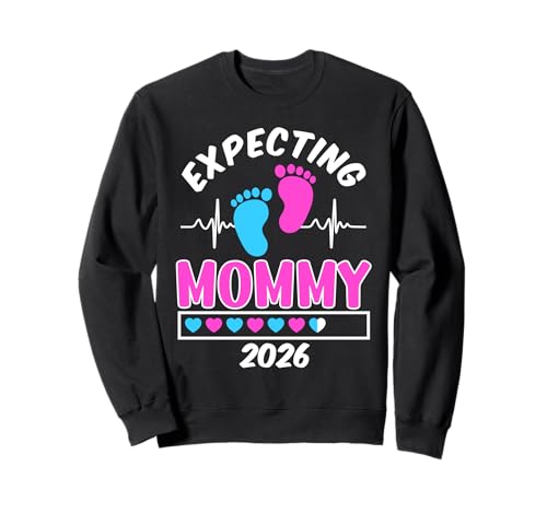 Zukünftige Mutter Expecting Mommy 2026 Lustig Mama Sweatshirt von Bald Mama Shirt Werdende Mutter Tag Baby Kommt