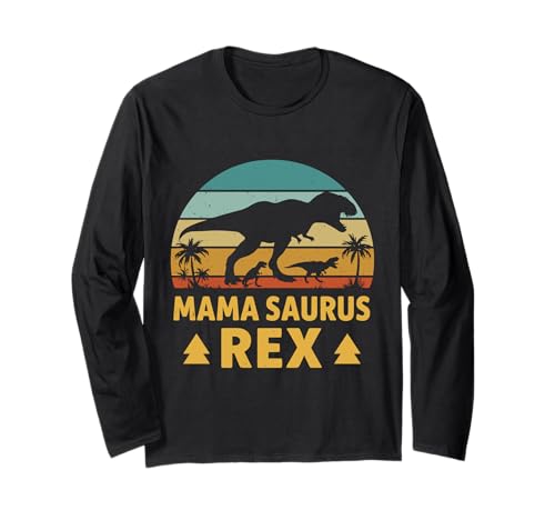 Zukünftige Mutter MAMA SAURUS REX Lustiges Schwangerschaft Langarmshirt von Bald Mama Shirt Werdende Mutter Tag Baby Kommt