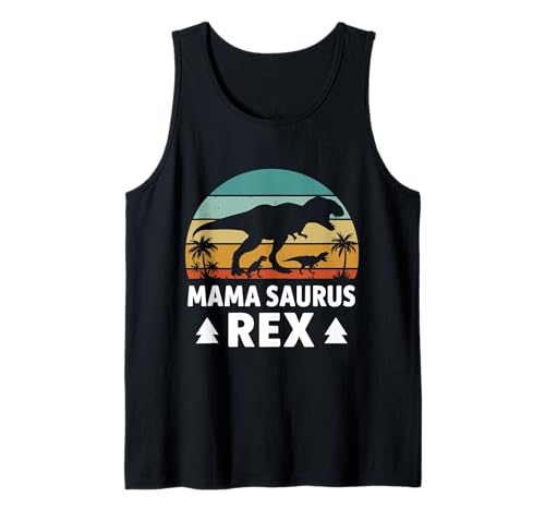 Zukünftige Mutter Mama Saurus REX Lustiges Schwangerschaft Tank Top von Bald Mama Shirt Werdende Mutter Tag Baby Kommt