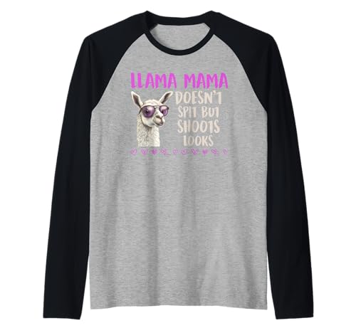 Bald Mama LAMA Mama SPUCKT Nicht SCHIESST BLICKE Mütter Raglan von Bald Mama Shirt Werdende Mutter Tag Baby Lama