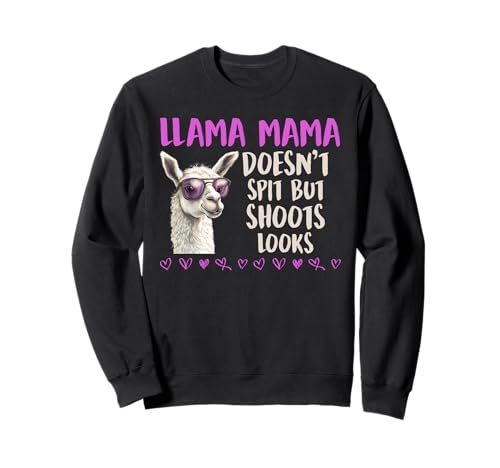 Bald Mama LAMA Mama SPUCKT Nicht SCHIESST BLICKE Mütter Sweatshirt Bald Mama LAMA Mama SPUCKT Nicht SCHIESST BLICKE Mütter Sweatshirt von Bald Mama Shirt Werdende Mutter Tag Baby Lama