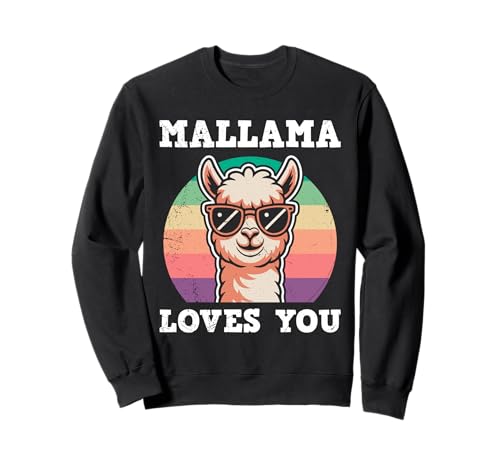 Bald Mama MALAMA LIEBT DICH Lustiges Zukünftiges Mutter Sweatshirt Bald Mama MALAMA LIEBT DICH Lustiges Zukünftiges Mutter Sweatshirt von Bald Mama Shirt Werdende Mutter Tag Baby Lama