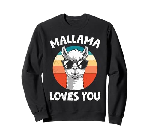 Bald Mama MALAMA LIEBT DICH Lustiges Zukünftiges Mutter Sweatshirt Bald Mama MALAMA LIEBT DICH Lustiges Zukünftiges Mutter Sweatshirt von Bald Mama Shirt Werdende Mutter Tag Baby Lama