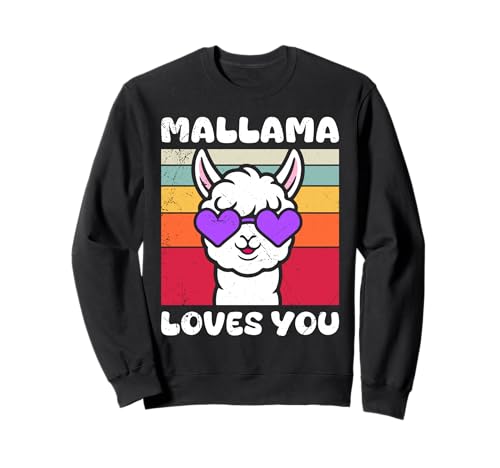 Bald Mama MALAMA LIEBT DICH Lustiges Zukünftiges Mutter Sweatshirt Bald Mama MALAMA LIEBT DICH Lustiges Zukünftiges Mutter Sweatshirt von Bald Mama Shirt Werdende Mutter Tag Baby Lama