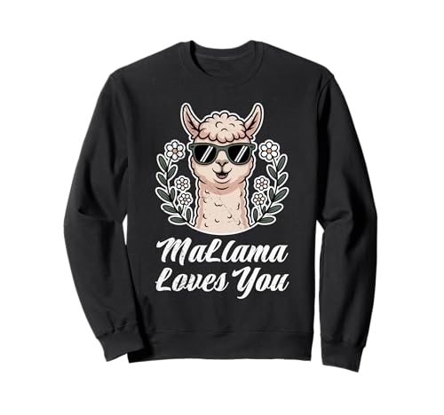 Bald Mama MALLAMA LOVES YOU Werdende Mutter Schwangerschaft Sweatshirt Bald Mama MALLAMA LOVES YOU Werdende Mutter Schwangerschaft Sweatshirt von Bald Mama Shirt Werdende Mutter Tag Baby Lama