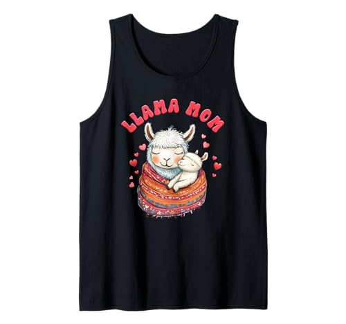 Bald Mama Mama Llama Mutter Lustiges Werdende Mütter Tank Top von Bald Mama Shirt Werdende Mutter Tag Baby Lama