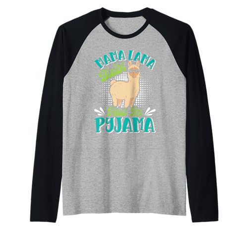 Bald Mutter MAMA LAMA BLEIBT HEUT IM PYJAMA Schwangere Raglan von Bald Mama Shirt Werdende Mutter Tag Baby Lama