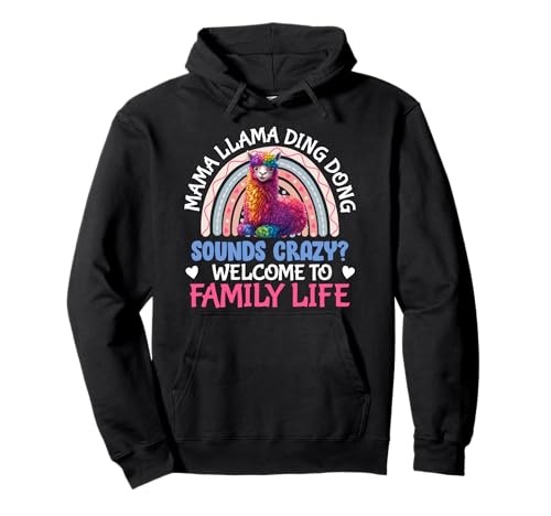 Mama LAMA Ding Dong KLINGT VERRÜCKT Lustig Werdende Mama Pullover Hoodie von Bald Mama Shirt Werdende Mutter Tag Baby Lama