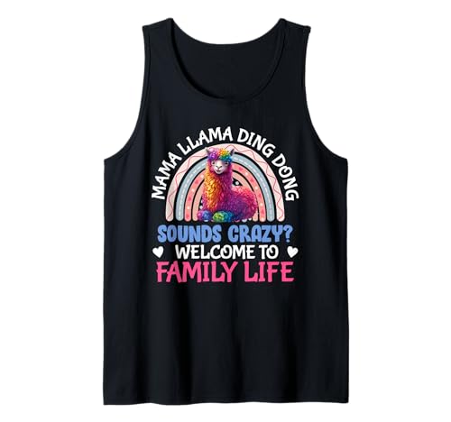 Mama LAMA Ding Dong KLINGT VERRÜCKT Lustig Werdende Mama Tank Top von Bald Mama Shirt Werdende Mutter Tag Baby Lama