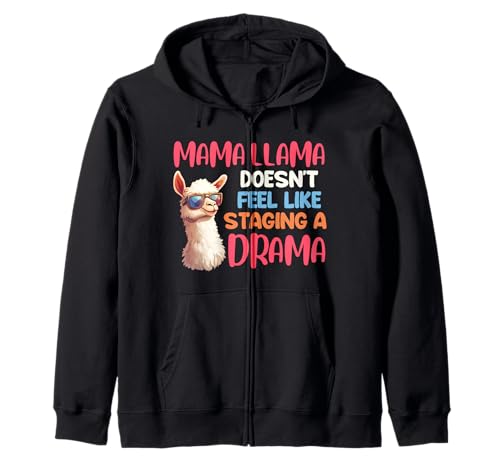 Mama LAMA HAT Null Bock AUF Drama Lustig Bald Mutter Kapuzenjacke von Bald Mama Shirt Werdende Mutter Tag Baby Lama