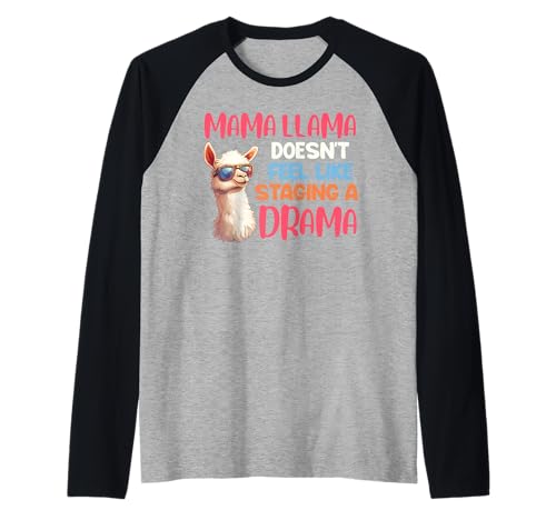 Mama LAMA HAT Null Bock AUF Drama Lustig Bald Mutter Raglan von Bald Mama Shirt Werdende Mutter Tag Baby Lama
