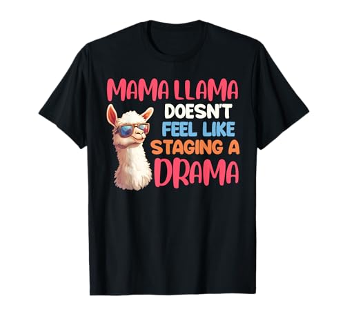 Mama LAMA HAT Null Bock AUF Drama Lustig Bald Mutter T-Shirt von Bald Mama Shirt Werdende Mutter Tag Baby Lama