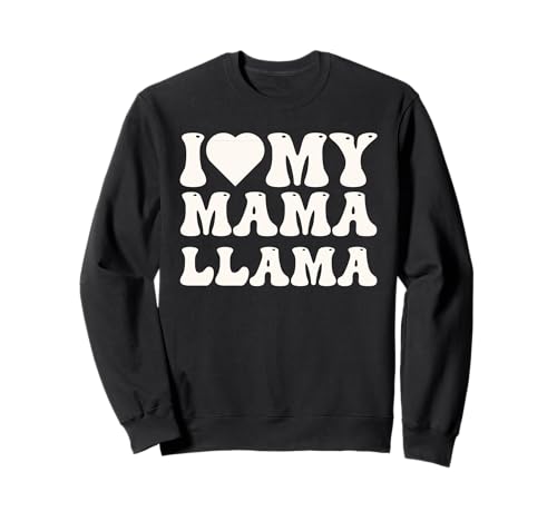Muttertag I LOVE MY MAMA LLAMA Lustiges Werdende Mütter Sweatshirt von Bald Mama Shirt Werdende Mutter Tag Baby Lama