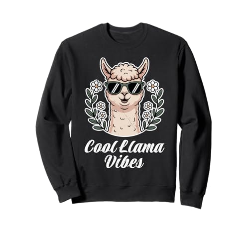 Werdende Mütter COOL LLAMA VIBES Lustiges Bald Mama Sweatshirt Werdende Mütter COOL LLAMA VIBES Lustiges Bald Mama Sweatshirt von Bald Mama Shirt Werdende Mutter Tag Baby Lama