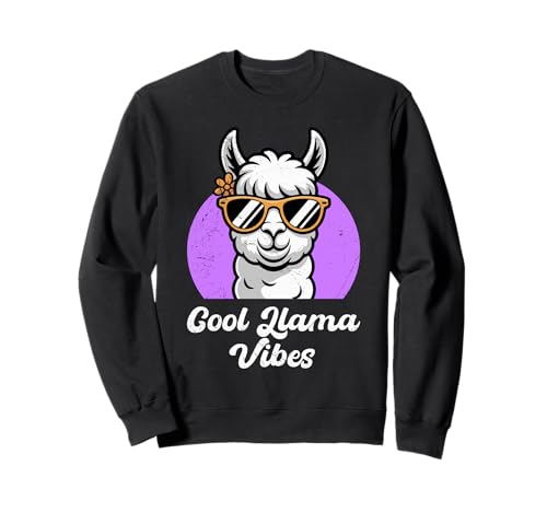 Werdende Mütter COOL LLAMA VIBES Lustiges Bald Mama Sweatshirt Werdende Mütter COOL LLAMA VIBES Lustiges Bald Mama Sweatshirt von Bald Mama Shirt Werdende Mutter Tag Baby Lama