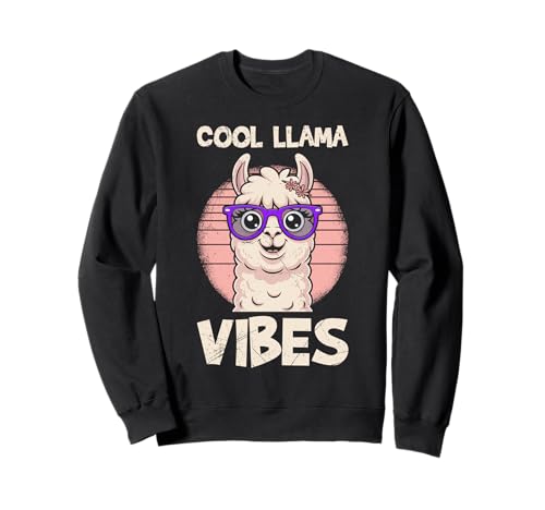 Werdende Mütter COOL LLAMA VIBES Lustiges Bald Mama Sweatshirt Werdende Mütter COOL LLAMA VIBES Lustiges Bald Mama Sweatshirt von Bald Mama Shirt Werdende Mutter Tag Baby Lama
