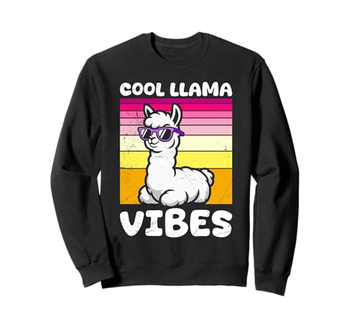 Werdende Mütter COOL LLAMA VIBES Lustiges Bald Mama Sweatshirt Werdende Mütter COOL LLAMA VIBES Lustiges Bald Mama Sweatshirt von Bald Mama Shirt Werdende Mutter Tag Baby Lama