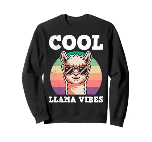 Werdende Mütter COOL LLAMA VIBES Lustiges Bald Mama Sweatshirt Werdende Mütter COOL LLAMA VIBES Lustiges Bald Mama Sweatshirt von Bald Mama Shirt Werdende Mutter Tag Baby Lama
