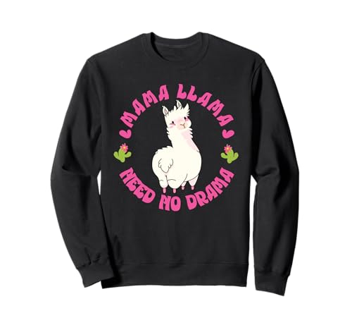 Werdende Mütter MAMA LAMA BRAUCHT KEIN DRAMA Bald Mama Sweatshirt Werdende Mütter MAMA LAMA BRAUCHT KEIN DRAMA Bald Mama Sweatshirt von Bald Mama Shirt Werdende Mutter Tag Baby Lama