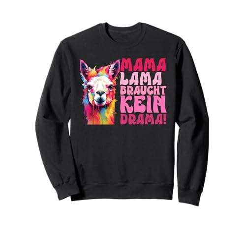Werdende Mütter MAMA LAMA BRAUCHT KEIN DRAMA Bald Mama Sweatshirt Werdende Mütter MAMA LAMA BRAUCHT KEIN DRAMA Bald Mama Sweatshirt von Bald Mama Shirt Werdende Mutter Tag Baby Lama