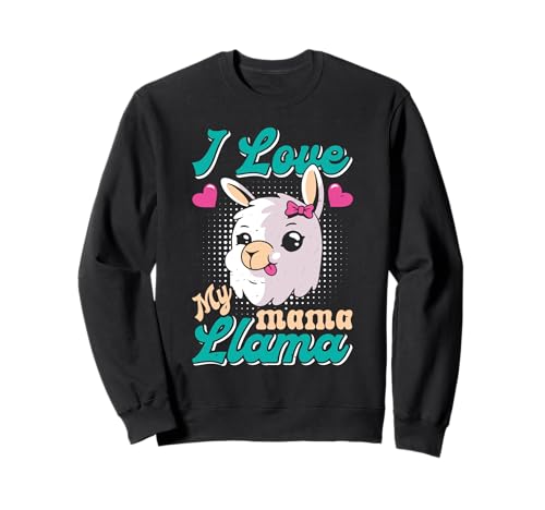 Werdende Mutter I LOVE MY MAMA LLAMA Lustig Mütter Sweatshirt Werdende Mutter I LOVE MY MAMA LLAMA Lustig Mütter Sweatshirt von Bald Mama Shirt Werdende Mutter Tag Baby Lama