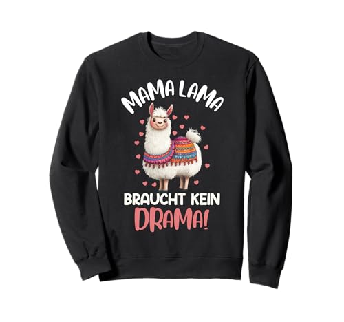Werdende Mutter MAMA LAMA BRAUCHT KEIN DRAMA Bald Mama Sweatshirt Werdende Mutter MAMA LAMA BRAUCHT KEIN DRAMA Bald Mama Sweatshirt von Bald Mama Shirt Werdende Mutter Tag Baby Lama