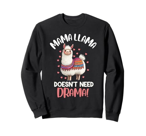Werdende Mutter MAMA LAMA BRAUCHT KEIN DRAMA Bald Mama Sweatshirt Werdende Mutter MAMA LAMA BRAUCHT KEIN DRAMA Bald Mama Sweatshirt von Bald Mama Shirt Werdende Mutter Tag Baby Lama