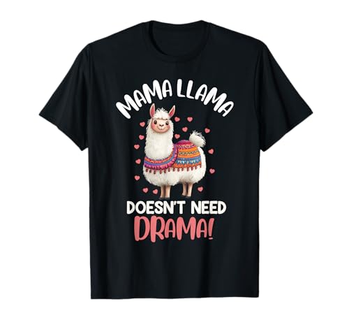 Werdende Mutter MAMA LAMA BRAUCHT KEIN DRAMA Bald Mama T-Shirt von Bald Mama Shirt Werdende Mutter Tag Baby Lama