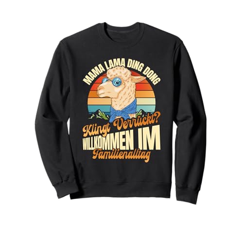 Werdende Mutter MAMA LAMA DING DONG Lustiges Bald Mama Sweatshirt Werdende Mutter MAMA LAMA DING DONG Lustiges Bald Mama Sweatshirt von Bald Mama Shirt Werdende Mutter Tag Baby Lama