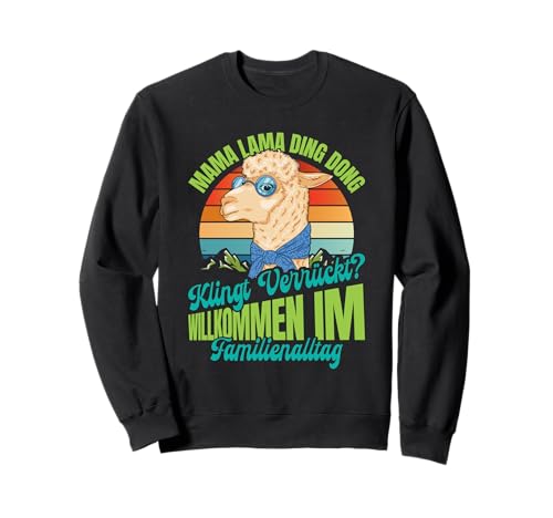 Werdende Mutter MAMA LAMA DING DONG Lustiges Bald Mama Sweatshirt Werdende Mutter MAMA LAMA DING DONG Lustiges Bald Mama Sweatshirt von Bald Mama Shirt Werdende Mutter Tag Baby Lama
