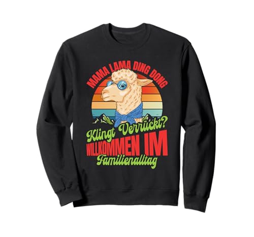 Werdende Mutter MAMA LAMA DING DONG Lustiges Bald Mama Sweatshirt Werdende Mutter MAMA LAMA DING DONG Lustiges Bald Mama Sweatshirt von Bald Mama Shirt Werdende Mutter Tag Baby Lama