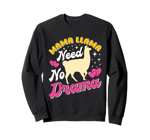 Werdende Mutter MAMA LLAMA NEED NO DRAMA Bald Mama Sweatshirt von Bald Mama Shirt Werdende Mutter Tag Baby Lama