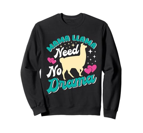 Werdende Mutter MAMA LLAMA NEED NO DRAMA Bald Mama Sweatshirt von Bald Mama Shirt Werdende Mutter Tag Baby Lama